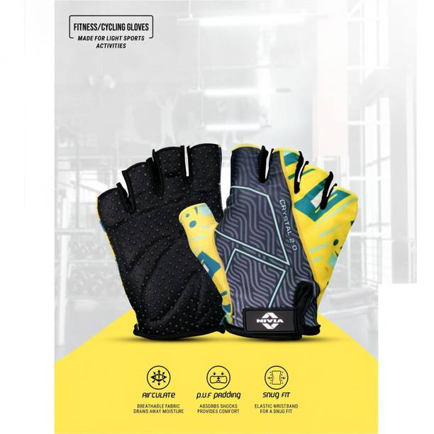 NIVIA Crystal 2.0 , Ideal for Cross Training, Gym Workouts & Cycling Gym & Fitness Gloves