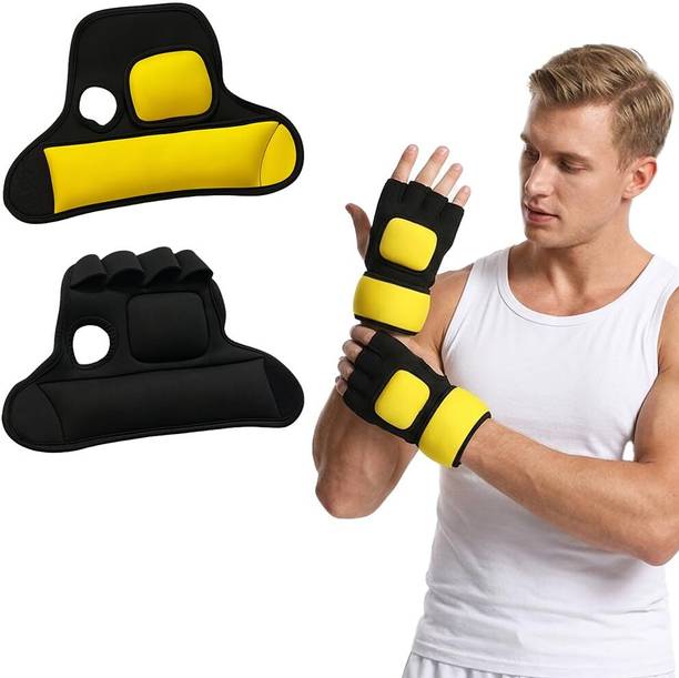 gustave Weighted gym gloves 1KG each with finger sleeves and adjustable wrist strap Gym & Fitness Gloves
