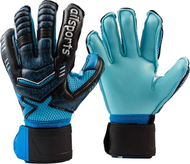FUTABA Football Goalkeeper Gloves with Flexible Finger Guard,and Grip - Blue - Size 11 Goalkeeping Gloves
