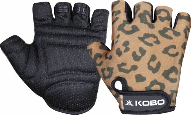 KOBO WTG-67 Weight Lifting Gym Glove Hand Protector for Fitness Training Gym & Fitness Gloves