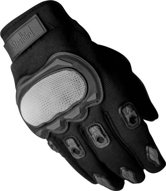 Steelbird Experience 1.0 Reflective Full Finger Bike Riding Gloves with Touch Sensitivity Riding Gloves