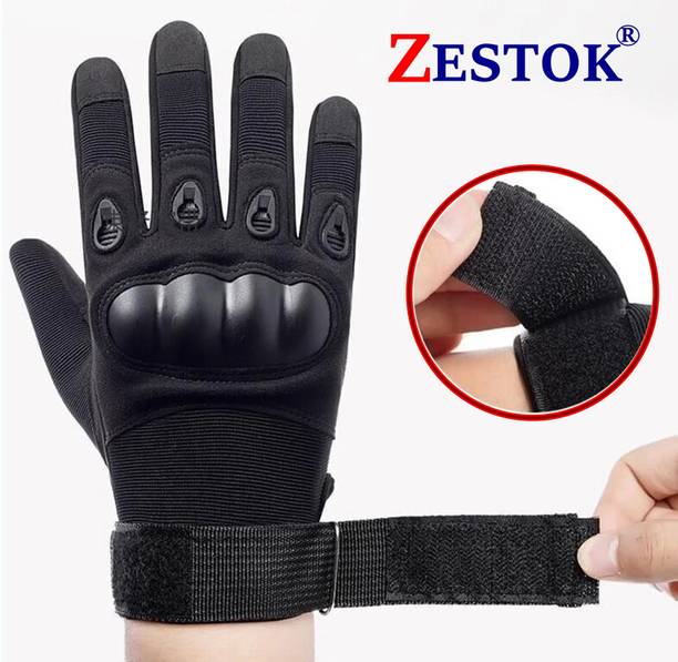 Zestok Motorcycle Riding Equipment Biker Gloves With Anti Slip Driving Gloves For Men Gym & Fitness Gloves