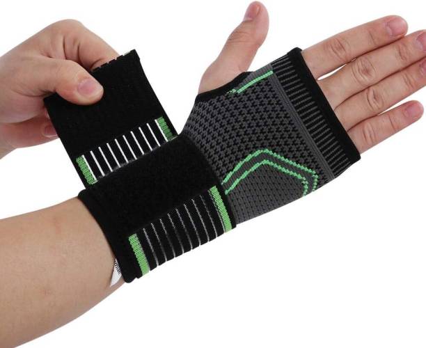 Leosportz Compression Wrist Brace with Pressure Belt Sport Protection Gym & Fitness Gloves