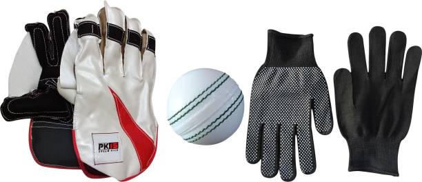 Garg Enterprises Black Inner Set Wicket Keeping Gloves (Black)