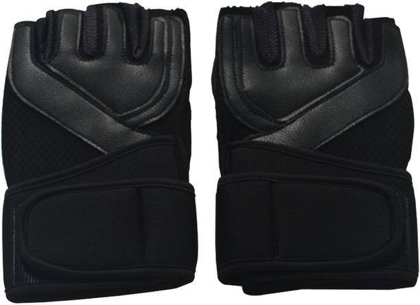 GOCART Outdoor Fingerless Full Palm Protection Gym Workout Gloves for Men and Women Gym & Fitness Gloves