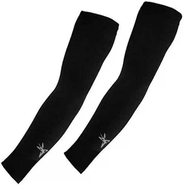 AutoKraftZ Sun UV Protection Arm Sleeves with Stretchable Material For Riding and Sports Cycling Gloves