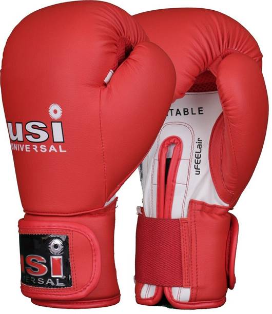 usi Boxing Gloves, Punching Gloves, 609MPU Lite Contest Gloves Medium Red Boxing Gloves