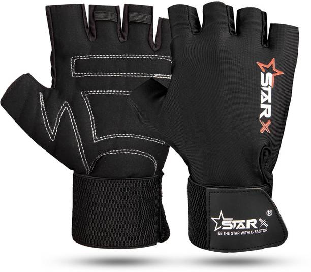 STARX Minati Pro Wrist Support Gym Gloves Black for Men and Women Gym & Fitness Gloves
