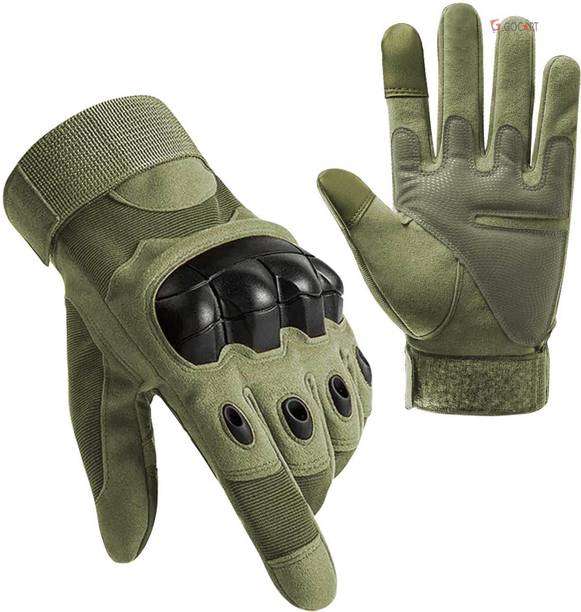 GOCART Hard Knuckle Full Finger Breathable Touch Screen Outdoor Tactical Gloves Cycling Gym & Fitness Gloves