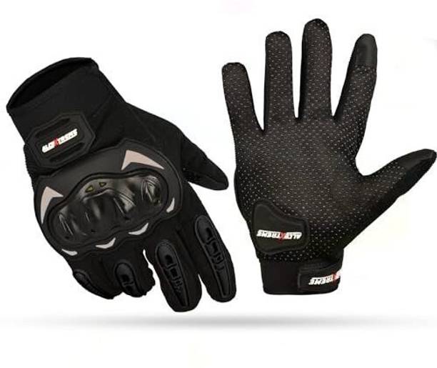 ऑलएक्सट्रीम Full Finger Riding Gloves with Hard Knuckle Shells for Motorbike राइडिंग के दस्ताने