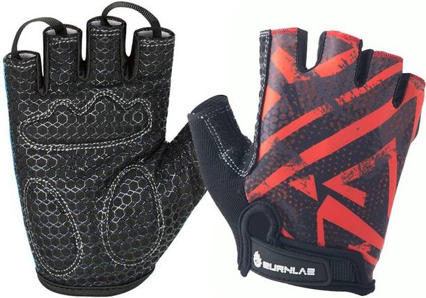 BURNLAB Flex Gym Gloves Pro (Brown & Black Large) Gym & Fitness Gloves
