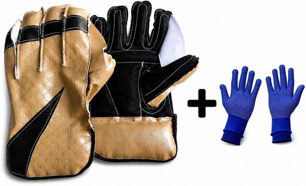 SRD Premium Wicket Keeping Gloves with Anti-Slip Dotted...