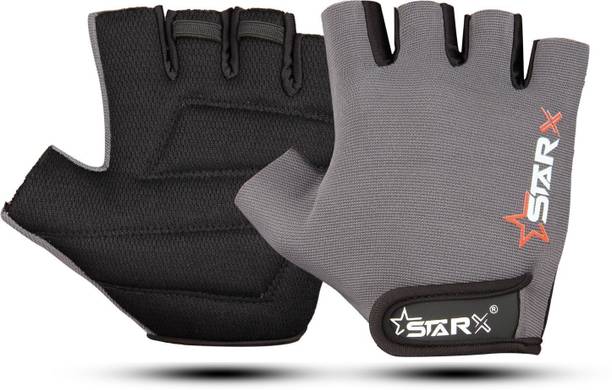 STARX Nexa Axq Gym Gloves Grey Black for Men and Women Gym & Fitness Gloves