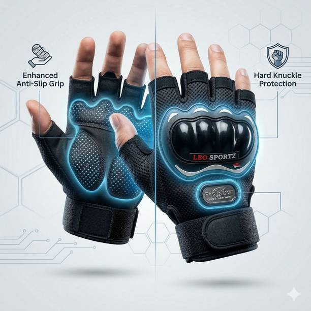 Leosportz Motocross BREATHABLE FABRIC RIDERS,BIKERS Riding Gloves