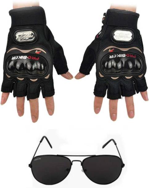 Aim Emporium Probiker Ride Protected Racing Glove Half Finger Size Free Driving Gloves