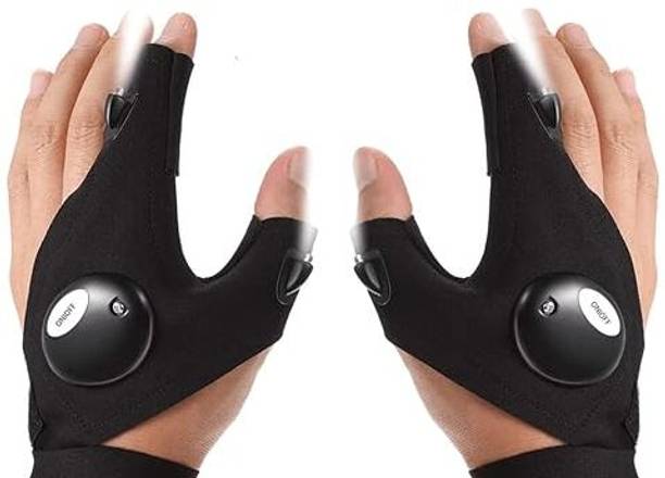 AQUARIUSSTORE Flashlight Gloves Light Fingerless Cycling Gloves