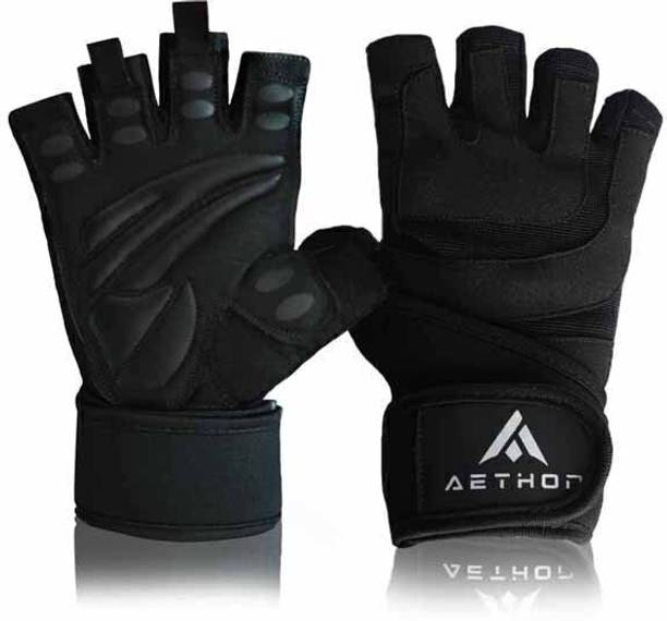 Aethon Gym Gloves 19” Wrist Support, Pro Padded for Exercise,Cycling,CrossTraining Gym & Fitness Gloves
