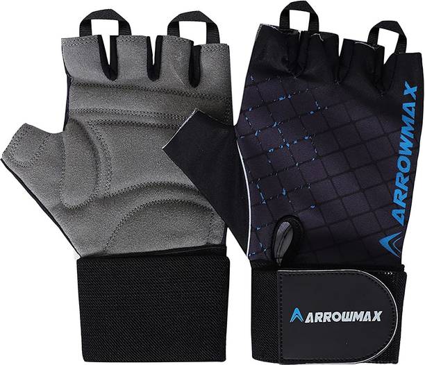 ArrowMax Sports workout gym gloves with wrist support strap combo form men & women Gym & Fitness Gloves