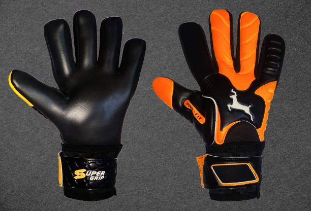 Microtics MH001 Soccer Gloves with Excellent Grip | Latex Material| Wide Wristband |Size-9 Goalkeeping Gloves