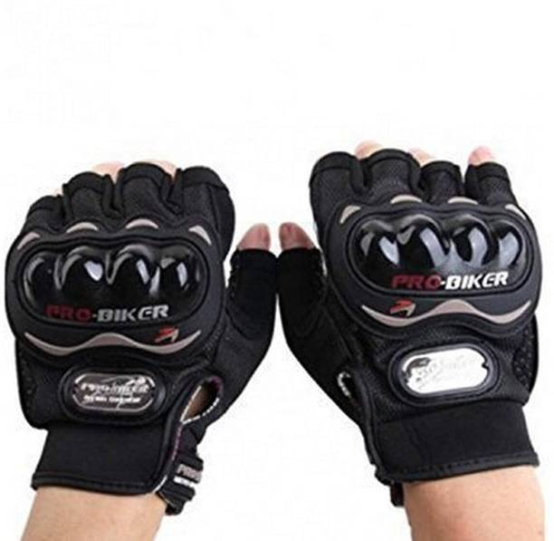 BikesNGears Probiker MCS 01 Black Half Riding Gloves