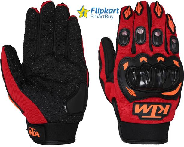 Rhtdm Protective Full KTM Bike Riding/Cycling Sports Gloves/Driving Red L Size_1 Riding Gloves