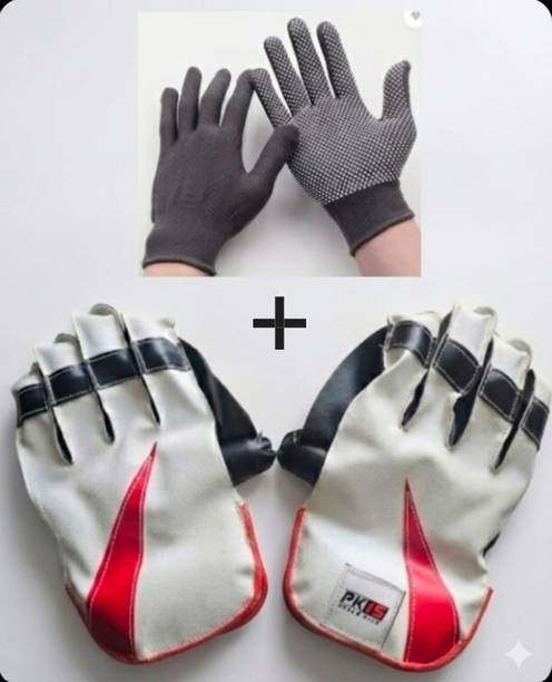 BRIGHTEOUS Combo (Wicket Keeping Gloves + Inner grip Gl...