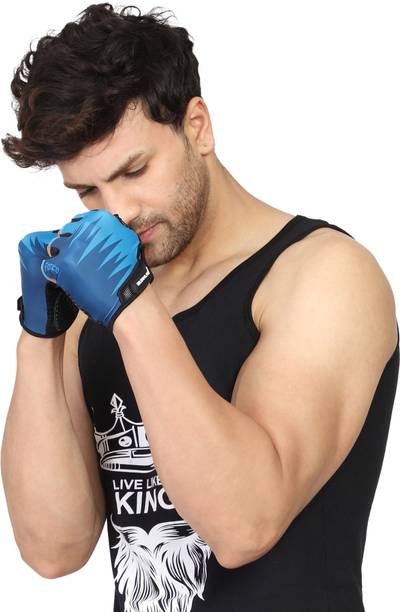 BURNLAB Force Gym Gloves (Blue Large) Gym & Fitness Gloves