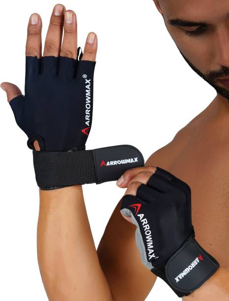 ArrowMax GYM GLOVES WITH WRIST SUPPORT FOR MEN AND WOMEN CYCLING RIDING -BOLT Gym & Fitness Gloves