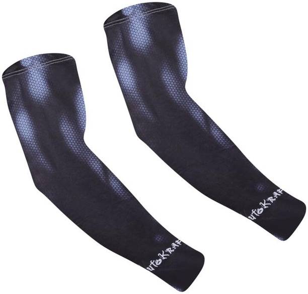 AutoKraftZ Sun UV Protection Arm Sleeves with Stretchable Material For Riding and Sports Cycling Gloves