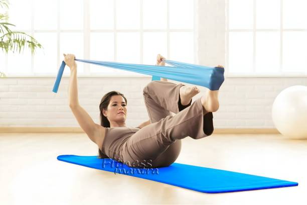 Fitness Mantra Premium 100% EVA Eco Friendly Non Slip Yoga Mat With Strap Blue 4 mm Yoga Mat