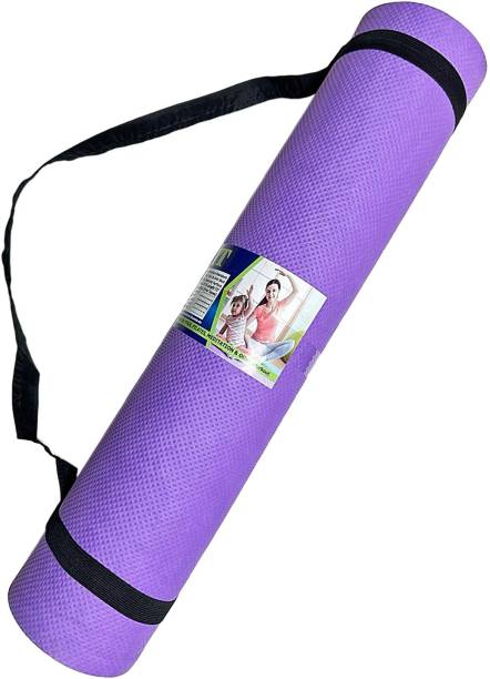 AFFLIX Yoga Mat For Women & Men Thick Non Slip Exercise mat For Home-Gym Workout Purple 10 mm Yoga Mat