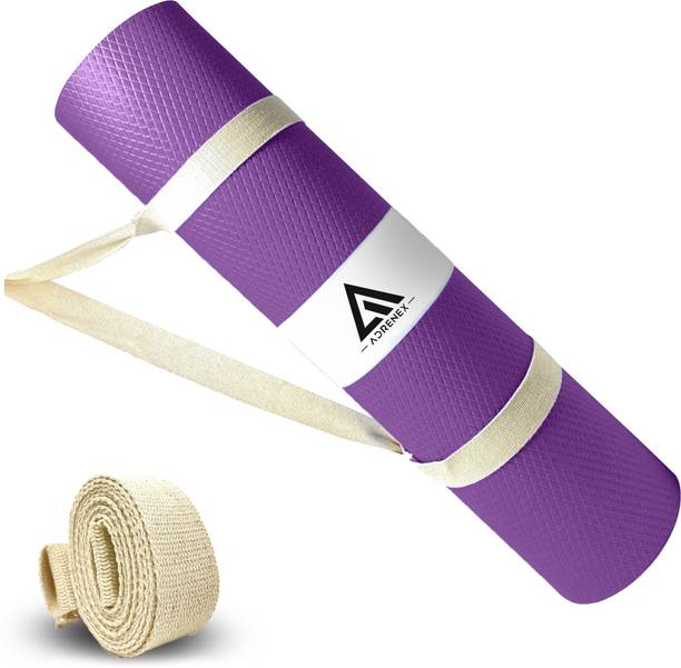 Adrenex by Flipkart Yoga Mat 6mm | Exercise Mat for Gym/Home Workout Fitness | EVA Anti-Skid Material Purple 6 mm Yoga Mat