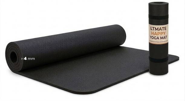 laxmi traders EVA Anti Slip Home Gym Exercise Fitness for Men Women black 6mm Yoga Mat 4 mm Black 4 mm Yoga Mat