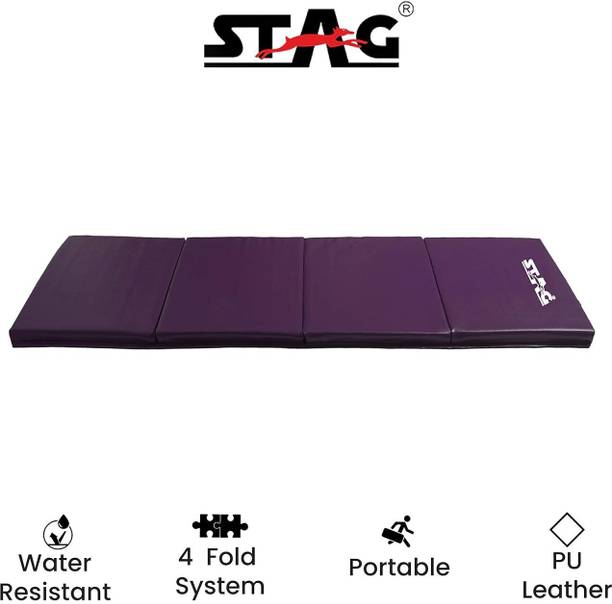 Stag iconic High Density Foam Foldable Tumbling / Fitness Mat| Purple 20 MM mm Exercise & Gym Mat