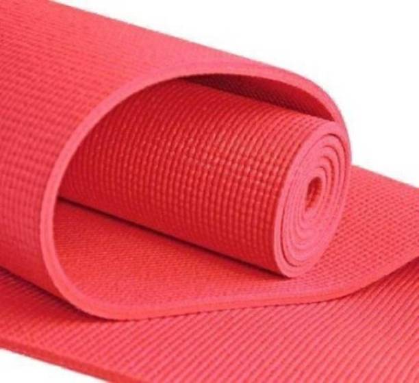 allcollection Yoga excercise gym workout Red Color mat 4 mm Exercise & Gym Mat 4 mm Yoga Mat