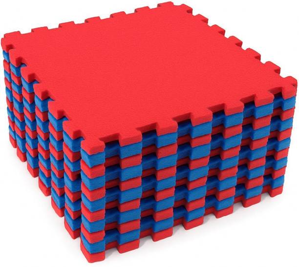 ONX EVA Interlocking Floor Mats for Yoga/Exercise/Kids Play Blue, Red 10 mm Exercise & Gym Mat