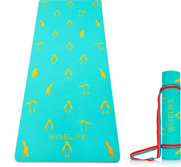 Wiselife Kids Penguin Printed Yoga Mat & Carry Strap | Exercise Mat for Children - 6 mm Yoga Mat