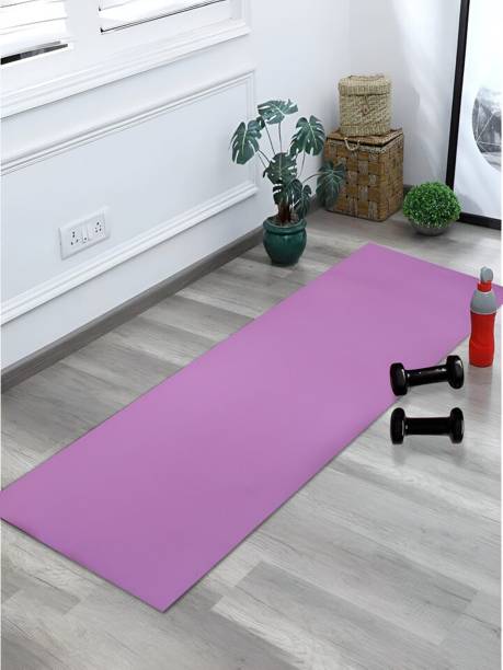 JUSTIFIT EVA and TPE Anti Slip Home Gym Exercise Workout Fitness for Men Women with Bag Purple 4 mm Yoga Mat