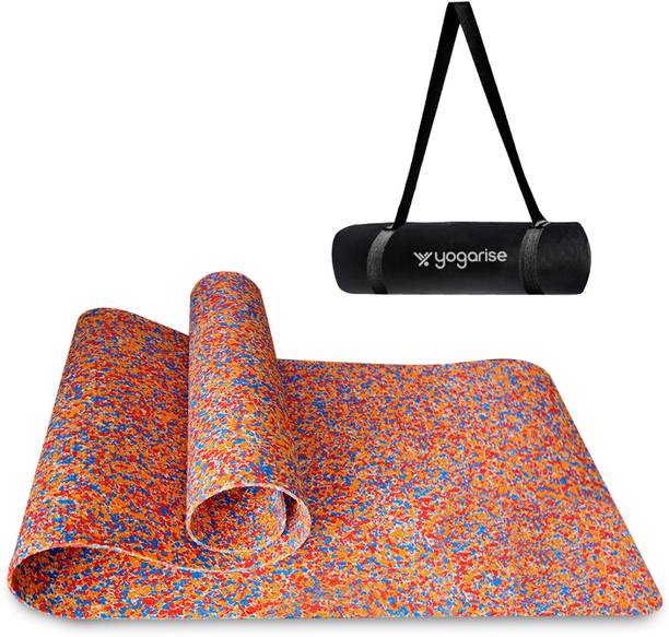 Yogarise Anti-Skid Yoga Mat with Carry Bag For Home Gym & Outdoor Workout Multicolor 6 mm Yoga Mat