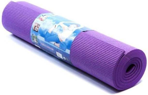 Fitmate Gym Workout and Flooring Exercise Long Size Yoga Mat for Men Women 4 mm Yoga Mat Purple 4 mm Yoga Mat
