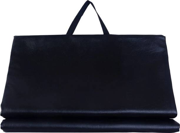Vaquita Anti Skid PU Leather Extra Thick Large Fitness/Yoga Mat with Carrying Strap Black 13 mm Yoga Mat