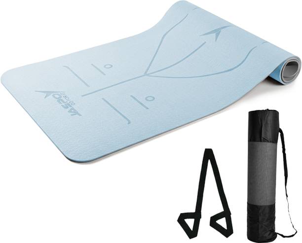 Jaspo Non-Slip Ease Yoga Mat – Durable, Lightweight, Perfect for Yoga & Home Gym Blue, Grey 6 mm Yoga Mat