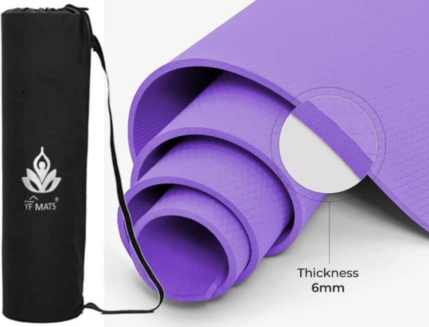 YFMATS Best Quality and Anti slip Eva Eco Friendly Yoga Mat With free Bag Purple 6 mm Yoga Mat