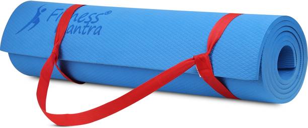 Fitness Mantra Anti Skid Light Weight with Carrying Strap Blue 6 mm Yoga Mat