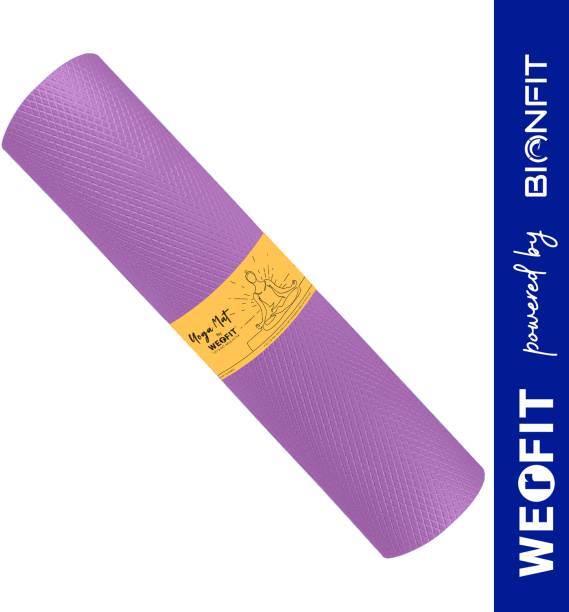 WErFIT 4mm Soft Premium EVA, Anti Skid, Home Exercise, Gym workout, for Women Purple 4 mm Yoga Mat