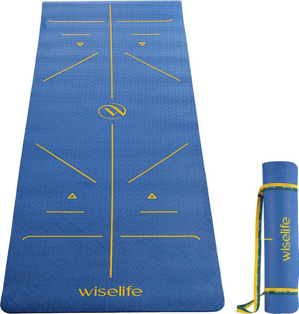 Wiselife Tru Alignment Navy Blue TPE 6 mm Yoga Mat
