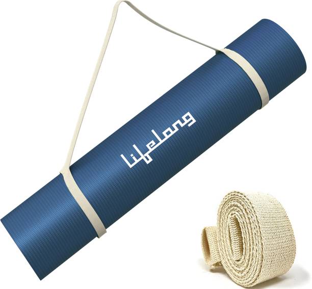 Lifelong LLYM72 EVA Anti-Slip Exercise Mat with Strap Blue 6 mm Yoga Mat