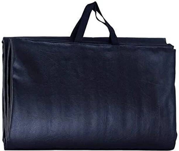 squarefit PU Leather Extra Thick Yoga Mat and Exercise Mat with Carrying Strap Black 10 mm Exercise & Gym Mat