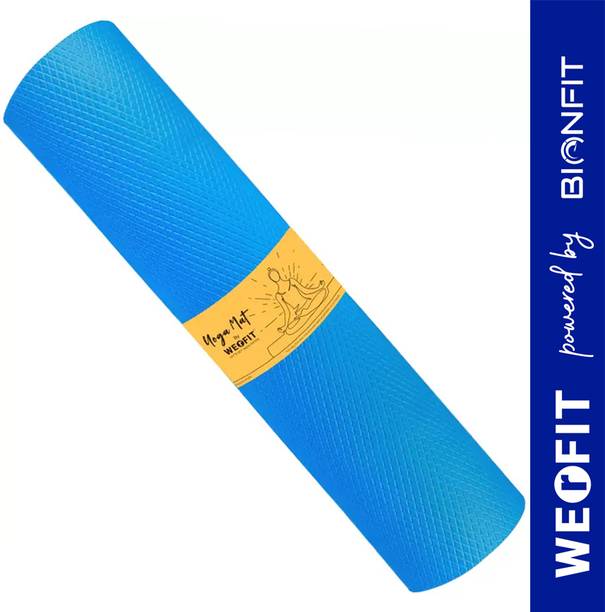 WErFIT 6mm Luxurious EVA Yoga Mat, Anti Skid, Home & Gym workout for Men, Women & Kids Blue 6 mm Yoga Mat
