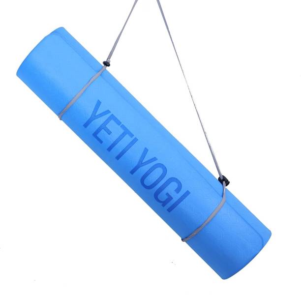 YETI YOGI Eva Yoga Mat for Exercise, Anti-Slip Workout Mat, Durable & Comfortable 01 Blue 8 mm Yoga Mat